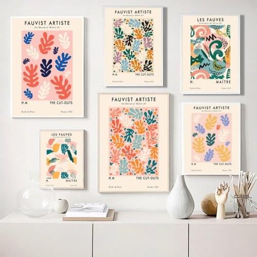 Matisse Fauvism Colorful Leaf Abstract Wall Art Canvas Painting Nordic Posters And Prints Wall Pictures For Living Room Decor