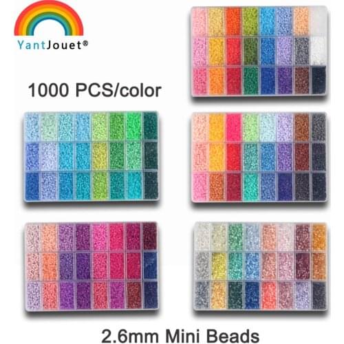 Yantjouet 2.6mm Mini Beads 24000Pcs 24color/lot Hama Beads DIY Toy For Kids High Quality Iron Beads Puzzle Children Gift