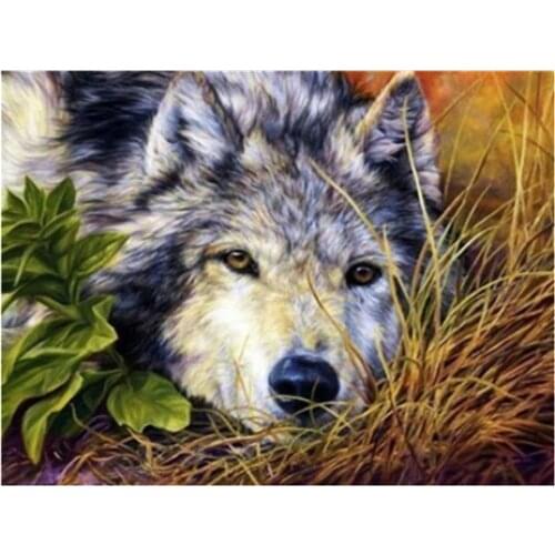 Wolf Animal DIY 11CT Cross Stitch Embroidery Kits Needlework Craft Set Cotton Thread Printed Canvas Home Decoration New Room