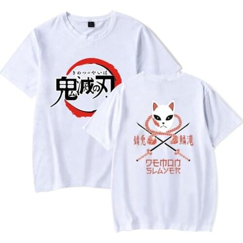 Japanese Demon Slayer Anime Clothes Kimetsu No Yaiba Manga Graphic Print Tops Women Men Multicolor Summer Short-sleev Camisetas