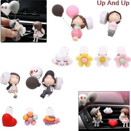 Couple Girl Boy Car Air Vent Freshener Perfume Clip Diffuser Decor Auto Interior