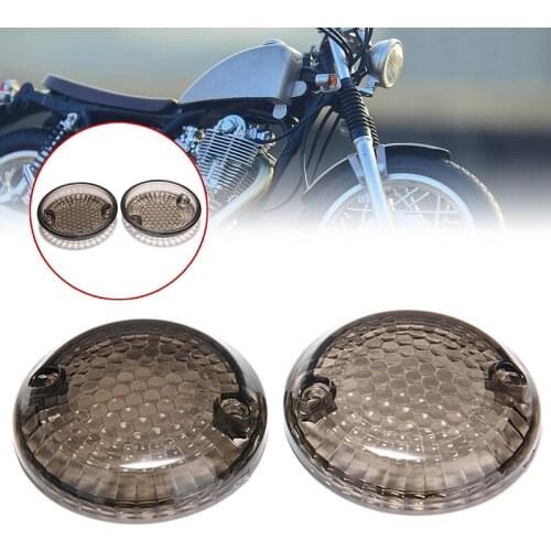For Suzuki Boulevard Intruder Marauder Savage 2pc Smoke Plastic Turn Signal Light Lens Motorcycle Indicator Lens Cover DIY Parts