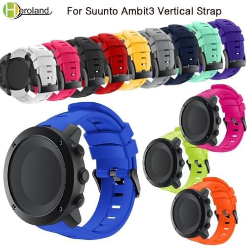 Bracelet band for Suunto Ambit 3 Vertical Watch Band Silicone Replacement Wristband for Suunto Traverse Alpha/Spartan watchStrap