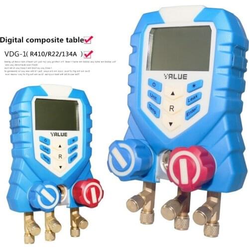 VDG-1 Digital Display Auto Air Conditioner Repair Electronic Refrigerant Meter Group Refrigeration and Fluoride table