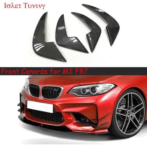 Front Bumper Canards for BMW M2 F87 Carbon Fiber Air Vents Splitter 2016 2017 2018