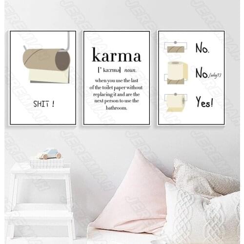 Roll Paper Letter Cartoon Poster Nordic Style Wall Canvas Canvas Print Painting Modern Living Room Decoration
