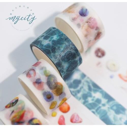 Flash series PET Washi Tape Decorative Frosted Adhesive Tape DIY Scrapbooking Sticker Label Stationery