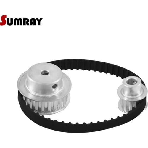 SUMRAY XL Timing Pulley Belt Set Reduction 1:2 XL 12T 24T Bearing Pulley Wheel 116XL Timing Belt Bearing Pulley Wheel 1 Set
