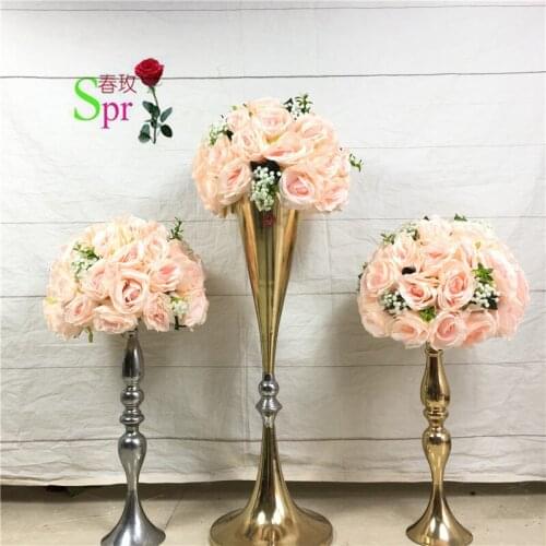 SPR new style -LIGHT PINK-30cm 10pcs/lot wedding road lead artificial wedding table flower center flower ball decoration