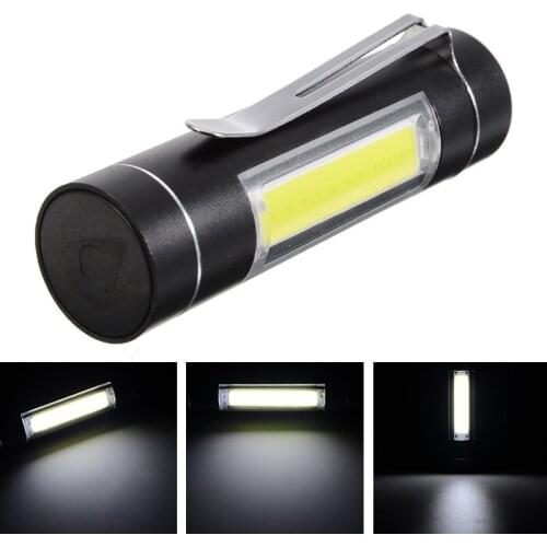 Portable Working Lamp Pocket Pen Light COB LED Penlight Waterproof Flashlight 14500/AA Battery Torch for Outdoor