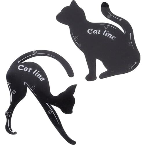 Eyebrow Stencils Cat Eyeliner Model Stencil Kit Guide Template Maquiagem Double Wing Eye Shadow Frame Card Makeup Tool