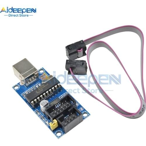 1Set USBTiny USBtinyISP AVR ISP Programmer Bootloader For Arduino Meag2560 UNO R3 With 10pin Programming Cable