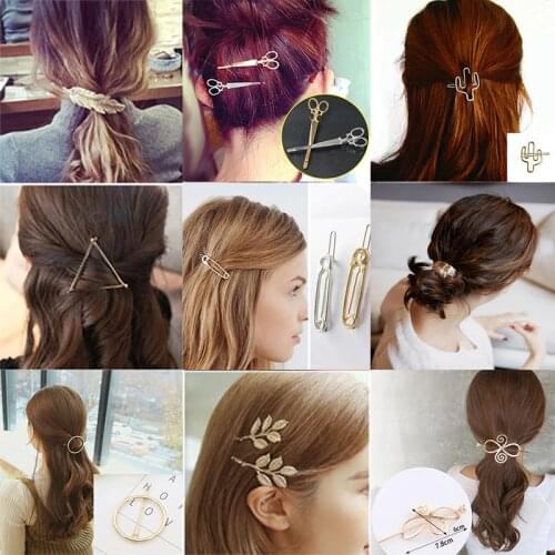 Korean Women Chic Gold Silvery Scissors Shape Hair Clip Jewelry Hairclip Women Accessories Barrettes Bobby Pins Mujer Bijoux