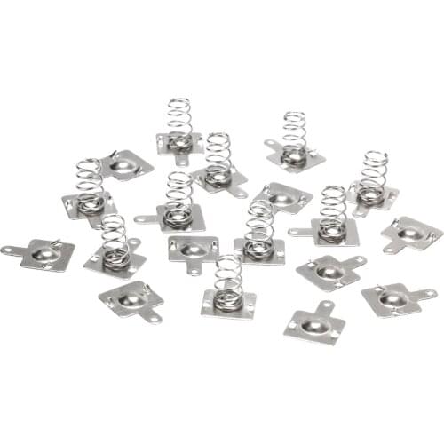 10 Pairs Silver Spring Battery Shrapnel Contact Plate Replacement ositive and negative Contact Pieces for AA AAA Batteries