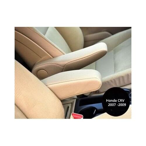 For Honda CRV 2007 2008 2009 Microfiber Leather Driver / Passenger Side Seat Armrest Handle Decor Cover Protection Trim