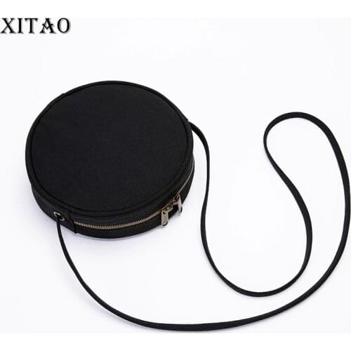 XITAO Women Shoulder Off Patchwork Black White 2021 Summer Hina Messenger Shoulder Bag Canvas Bag Shoulder Bags CLL1262