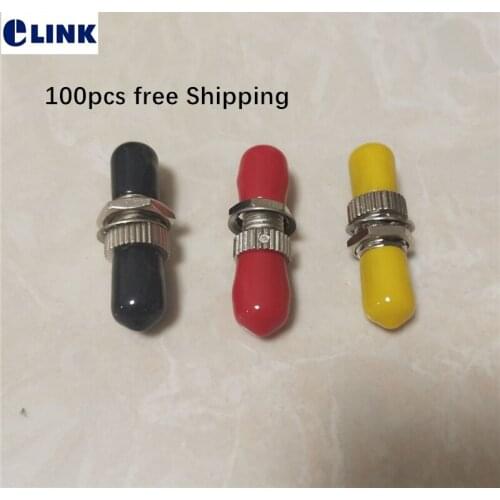 100pcs ST to ST fiber coupler simplex singlemode multimode apc upc pc om3 om4 om5 optical fibre adapter free shipping IL