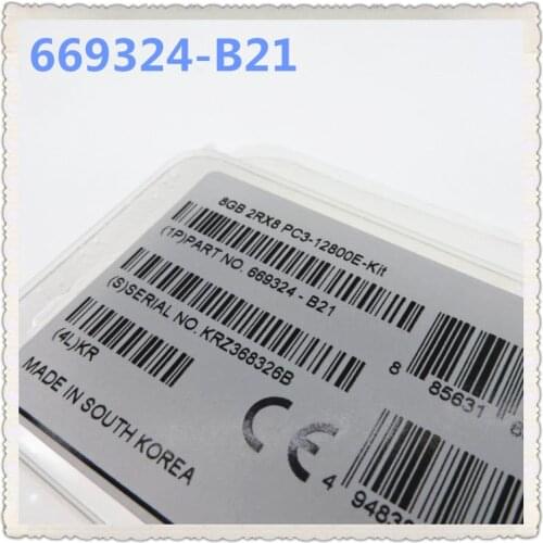 669324-B21 684035-001 669239-081 8G DDR3 ECC Ensure New in original box. Promised to send in 24 hours