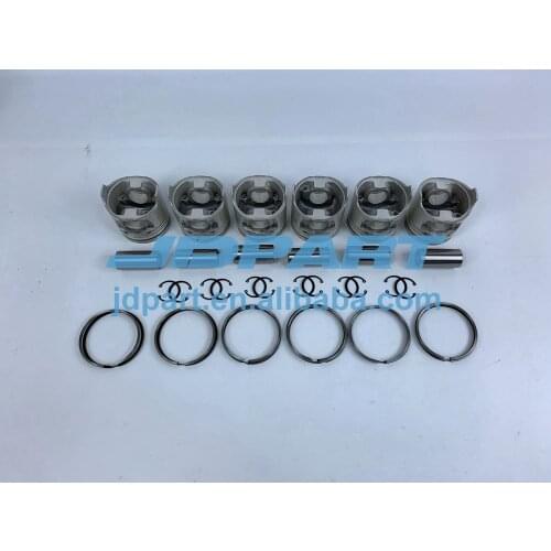 6D34 Piston Set With Rings For Mitsubishi