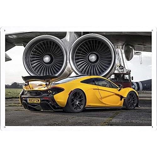 Automobile Car Vehicle Metal Poster Plate Tin Sign by Jake Box (8"x12" inches) ACAR08675