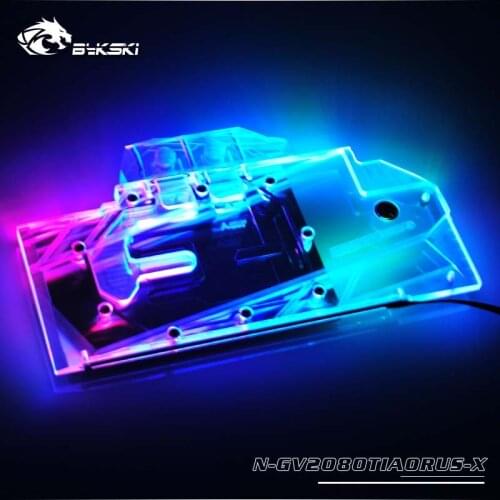 Bykski GPU cooler Full Cover Graphics Card Water cooling Block for Gigabyte AORUS RTX2080TI 11G N-GV2080TIAORUS-X