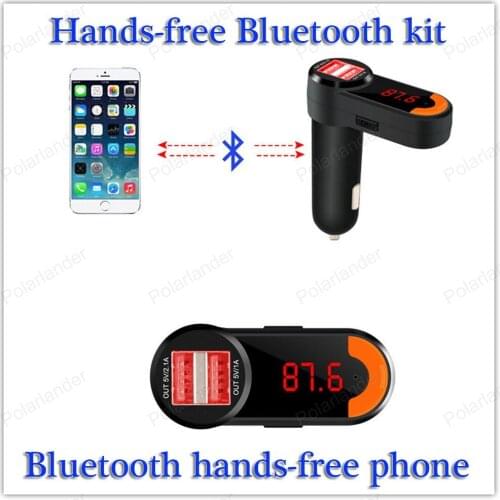 Bluetooth Support A2DP Dual USB output AUX IN input FM output Bluetooth V2.1 Bluetooth Car Kit Wireless Hands-free Bluetooth kit