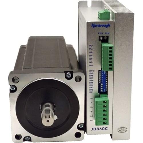 CNC NEMA34 stepper motor 12N.m(1715oz-in) shaft diameter 12.7/14mm 6.0A and Driver JB860C AC18-80V/DC24-110V 2.0-6.0A 256Micro