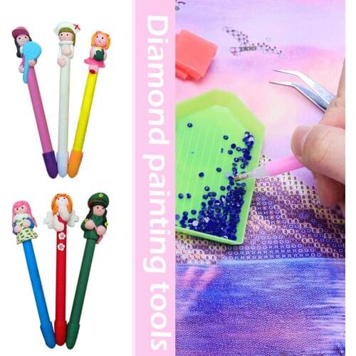 DIY Diamond drawing point drill pen Diamond Painting Doll Pencil special for racket style cartoon pen Square Round Stone Drill