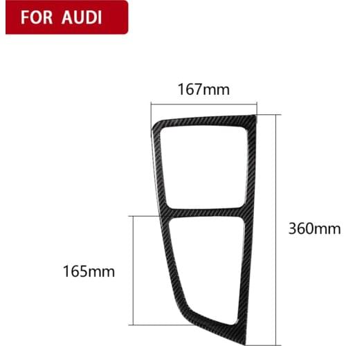 For Audi Q7 2016-2019 Carbon Fiber Car Console Gear Shift Box Cover Striker RHD