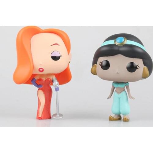 FUNKO POP figures 10CM Aladdin Lamp Jasmine jessica rabbit anime movie figura PVC action figure collection model kids toys gifts