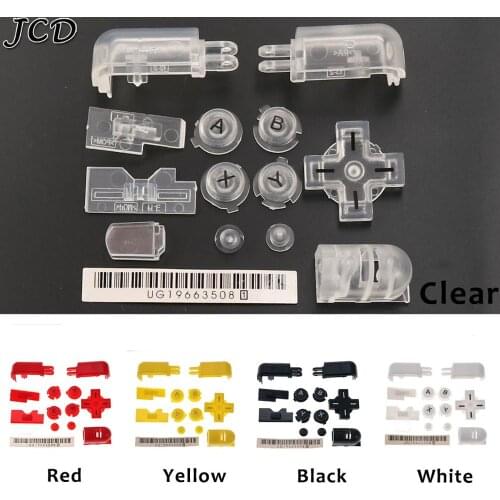 JCD Red Yellow White Black clear A B X Y abxy L R D Pad Cross Button Full Buttons Set For Nintendo DS Lite NDSL Buttons Key keys