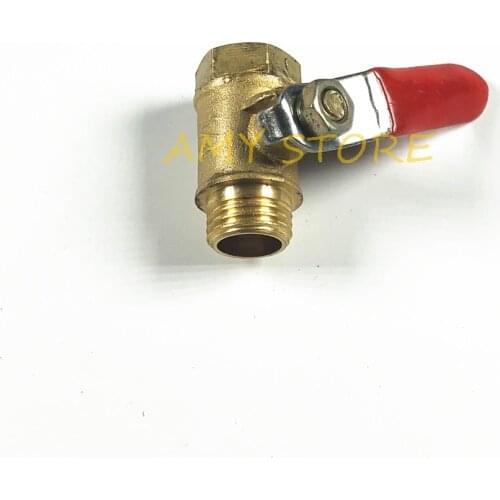1/4" BSPT Female x 1/4" BSPT Male Threaded Two Way Brass Ball Valve For Oil Water Air