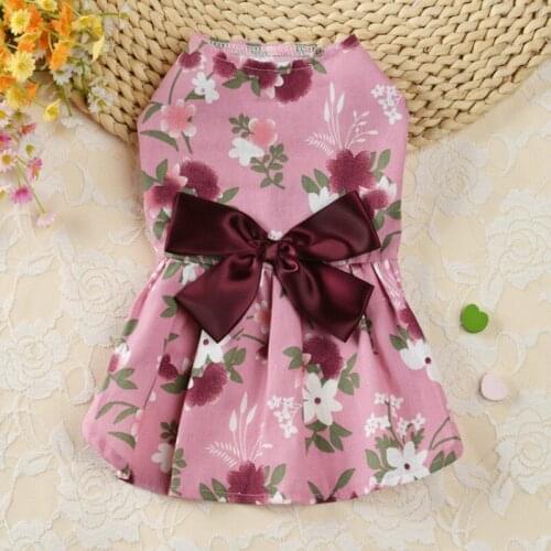 Summer Small Floral Dog Dress Princess Dog Dress For Dogs Skirt Cute Princess Dog Wedding Dresses York Clothes Pet Clothing