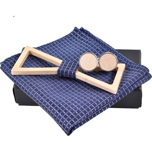 Fashion Handmade wooden Hollow out bow tie Distinctive bow tie/Cufflinks for party wedding