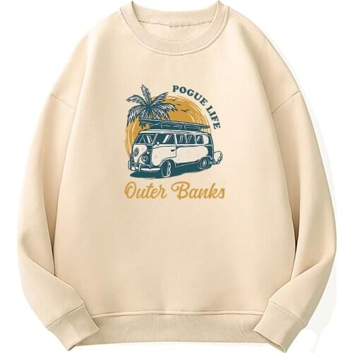 Outer Banks Hoodie Men Oversized Loose Casual O-Neck Outerbanks Hoodies Male Harajuku Fleece Sweatshirts Hoody Pullover Top