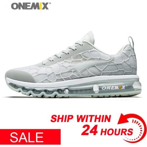 Onemix Air Cushion Mens Running Shoes for Women White Walking Jogging Shoes Gym Outdoor Exercise Drive anti-skid outdoor sneaker