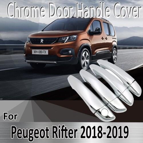 For Peugeot Rifter Partner 2018 2019 2020 Styling Stickers Decoration Chrome Door Handle Cover paint Refit Car Accessories