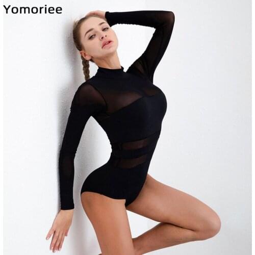 New Style Fitness Yoga Suit Breathable Quick Dry Dance Exercise Gymnastic Yoga Set Sports Fitness Women Mesh Stitching BodySuit
