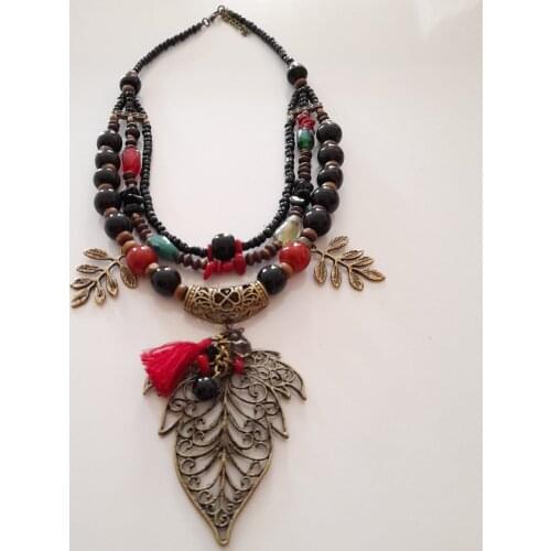Goodtime Leaf Necklace Basement Beads Ladies Handmade Jewelry