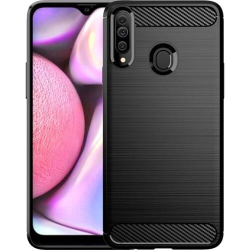 Carbon Fiber Texture Shockproof Cover Protective Slim Fit Soft TPU Case for SAMSUNG Galaxy A20S/A10S