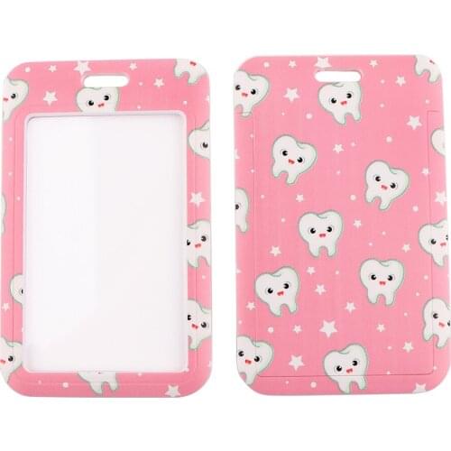 PC3274 Tooth Pink Neck Strap Lanyard For Keys ID Card Gym Mobile Phone Straps USB Badge Holder DIY Hang Rope For Dentist