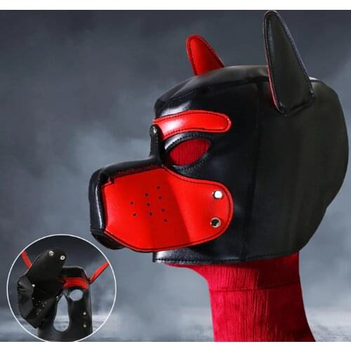 Role Play Accessories Bdsm Mask Dog Slave Sex Restrict Mask Halloween Cosplay Adult Flirting Sex Toys For Couples Games Adults