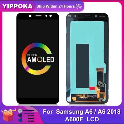 A600F Super AMOLED For Samsung Galaxy A6 2018 A600 LCD Touch Screen Display Digitizer Replacement Parts For SM-A600FN Screen LCD
