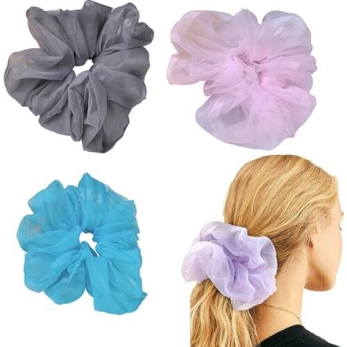 Organza Hair Ring Rope Chiffon Scrunchie Elastic Rubber Band Ponytail Hair Tie Rope -OPK
