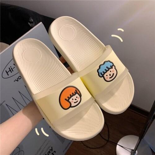 Summer Fashion Slippers Couple Sandals and Slippers Indoor Home Shoes Flip Flops Cartoon Slippers Women Jelly Slippers