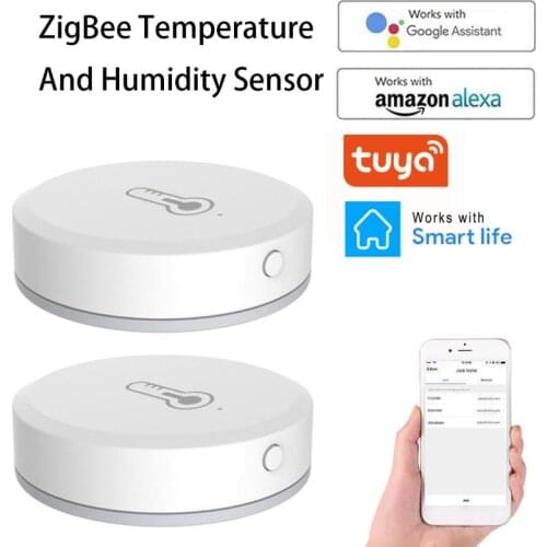 Tuya/SmartLife App ZigBee Smart Temperature And Humidity Sensor Work With Zigbee Hub Via Alexa Google Home Smart Home
