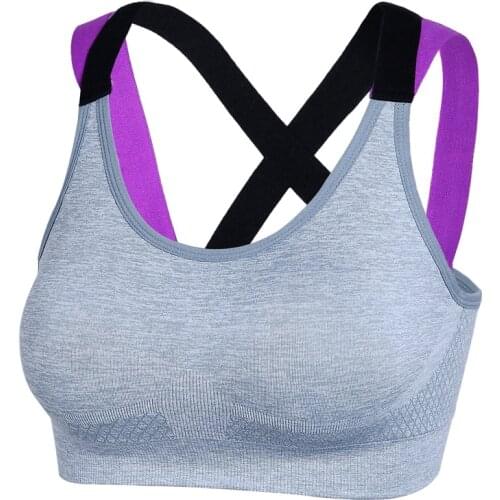 Sports Bra Breathable Women Top Backless Strap Push Up Padded Impact Running Bra for Fitness Underwear Gym Top Sports