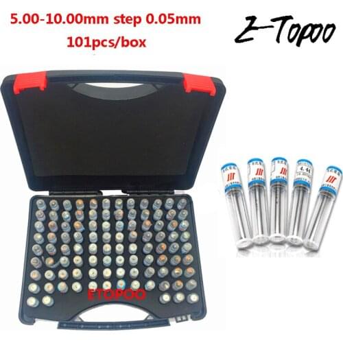 Steel Pin Gauge Pin measure gauge Pin Measuring Tool hole measure gauge 101pcs/box 5.00-10.00mm step 0.05mm Measuring tool