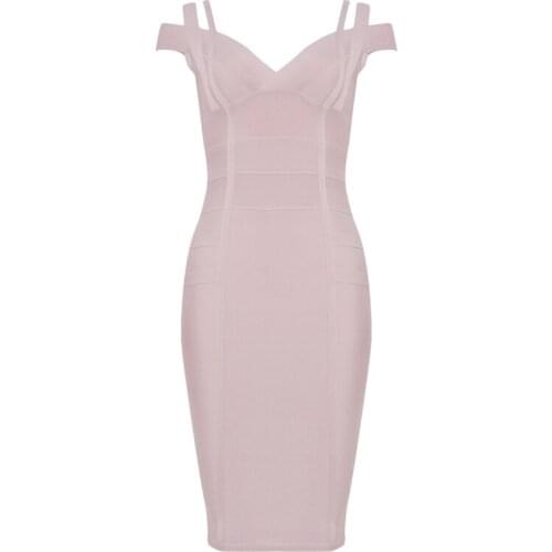 Nude white black orange 2020 new fashion sexy lady sleeveless knee length autumn winter bodycon party bandage dress