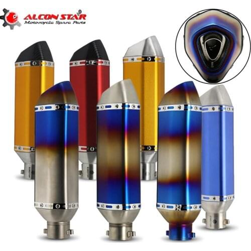 Alconstar Universal Motorcycle AK Exhaust Pipe Muffler For CB400 CBR600 CBR1000 CBR250 CBR125 ER6N Z900 Z1000 Z750